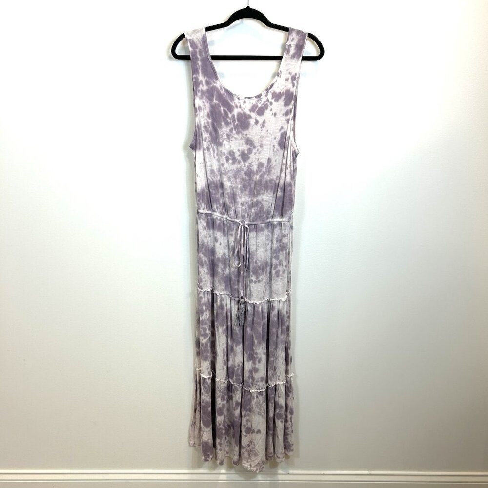 Women's Sleeveless Knit Dress‎ Knox Rose Light Purple Tie-Dye Size Large